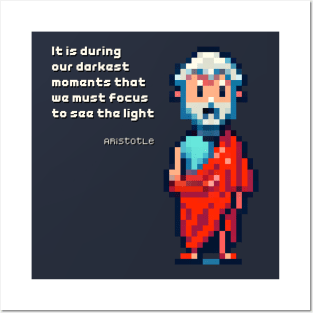 Aristotle -  Pixel Art - Quote Posters and Art